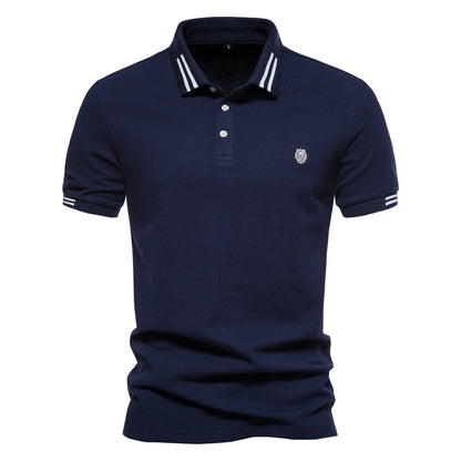 Chique Heren Polo – Lichtblauw, Donkerblauw, Wit, Donkergroen of Grijs