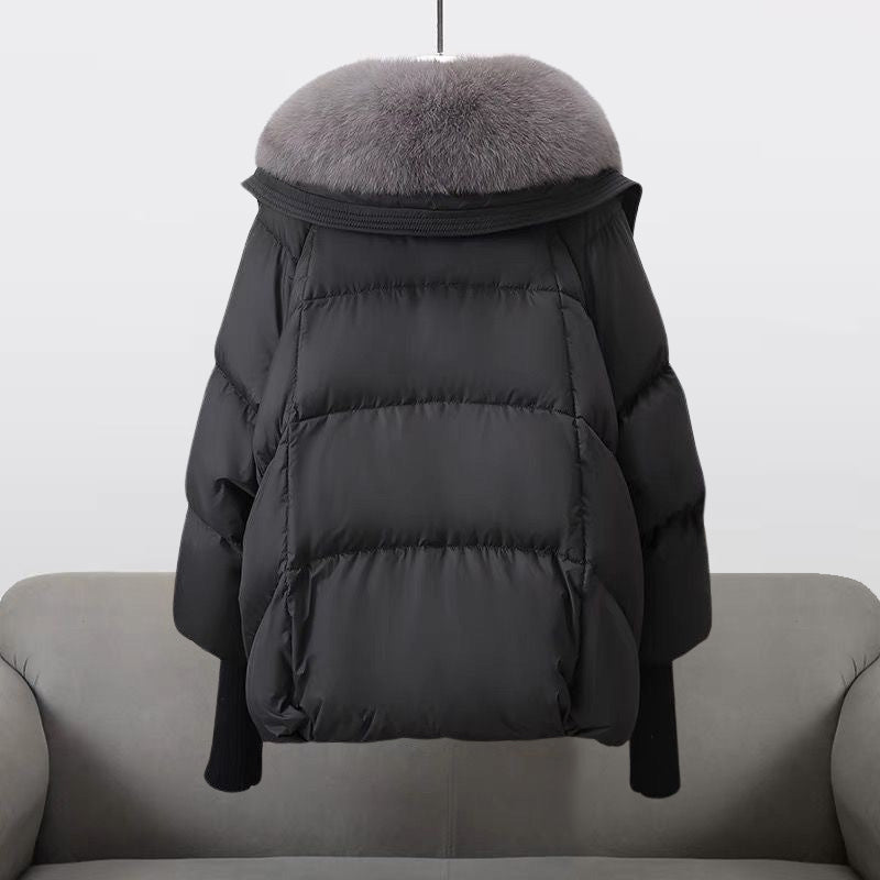 Lange Dames Winterjas met Bontkraag