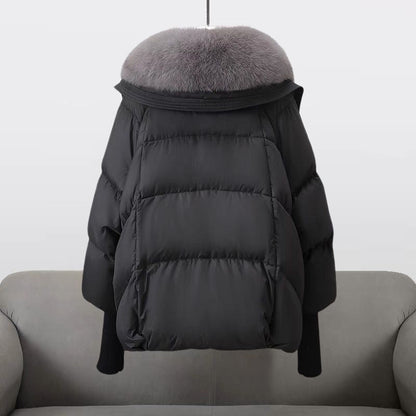 Lange Dames Winterjas met Bontkraag