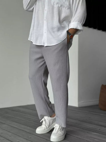 Herenbroek – Beige, Zwart, Grijs of Wit