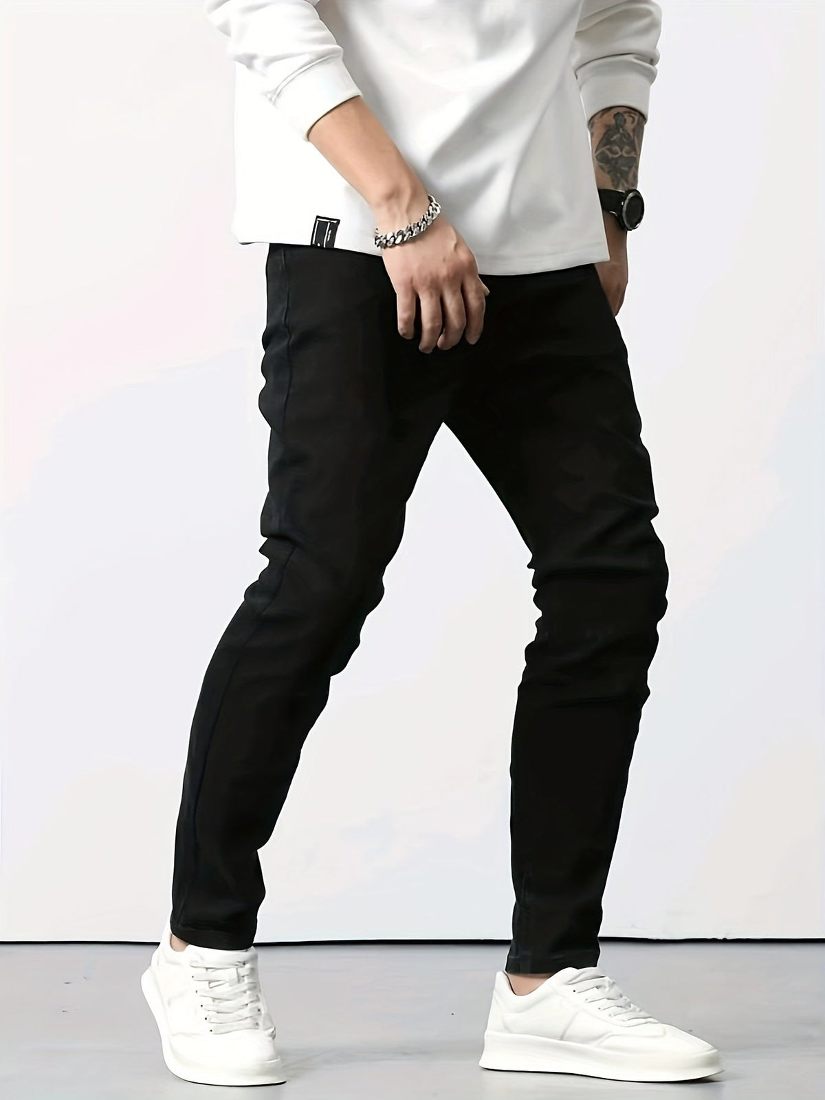 Slim Fit Jeans voor Heren – Zwart of Wit