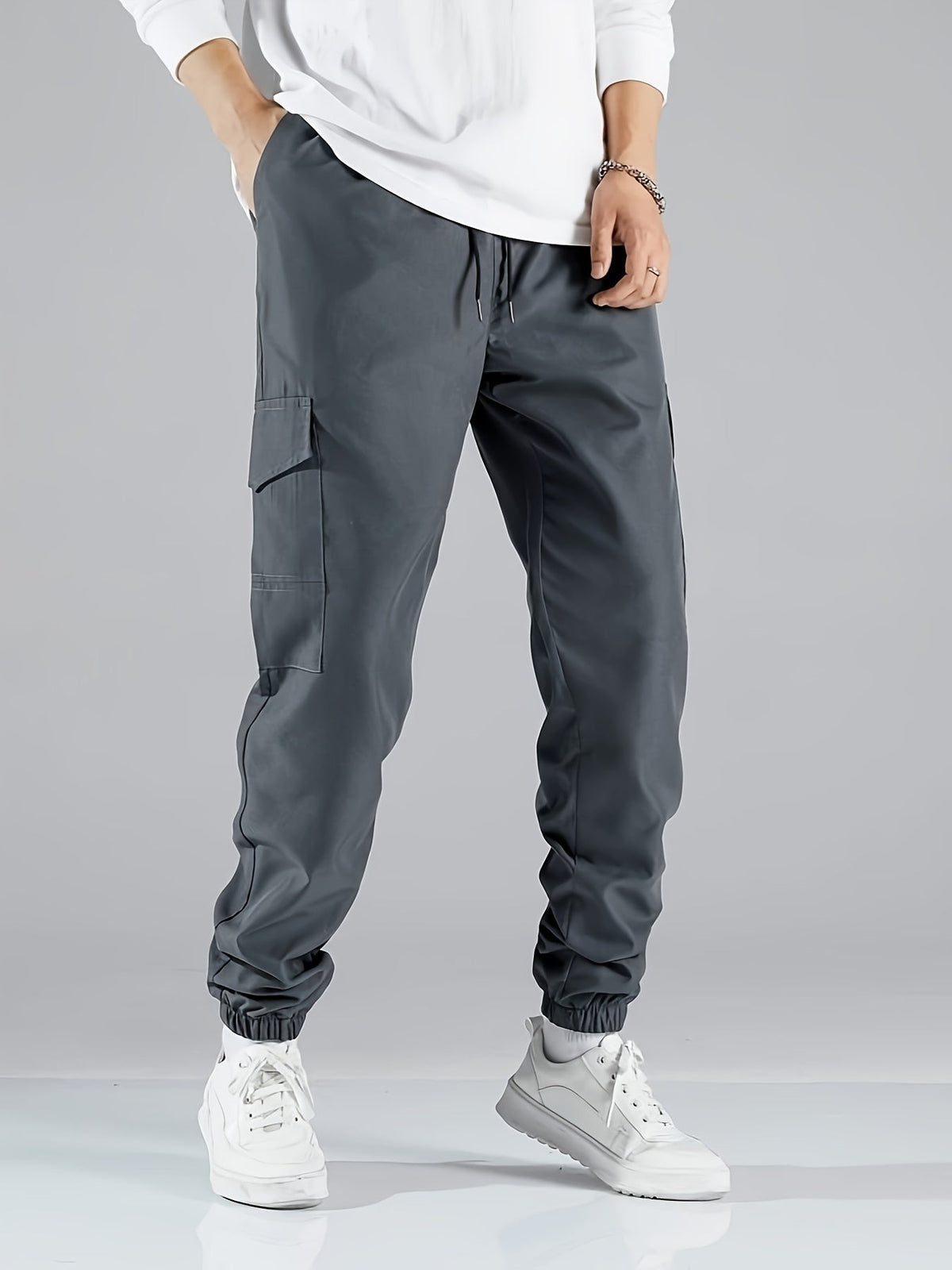 Heren Cargobroek – Zwart, Khaki, Blauw, Donkergrijs of Bruin