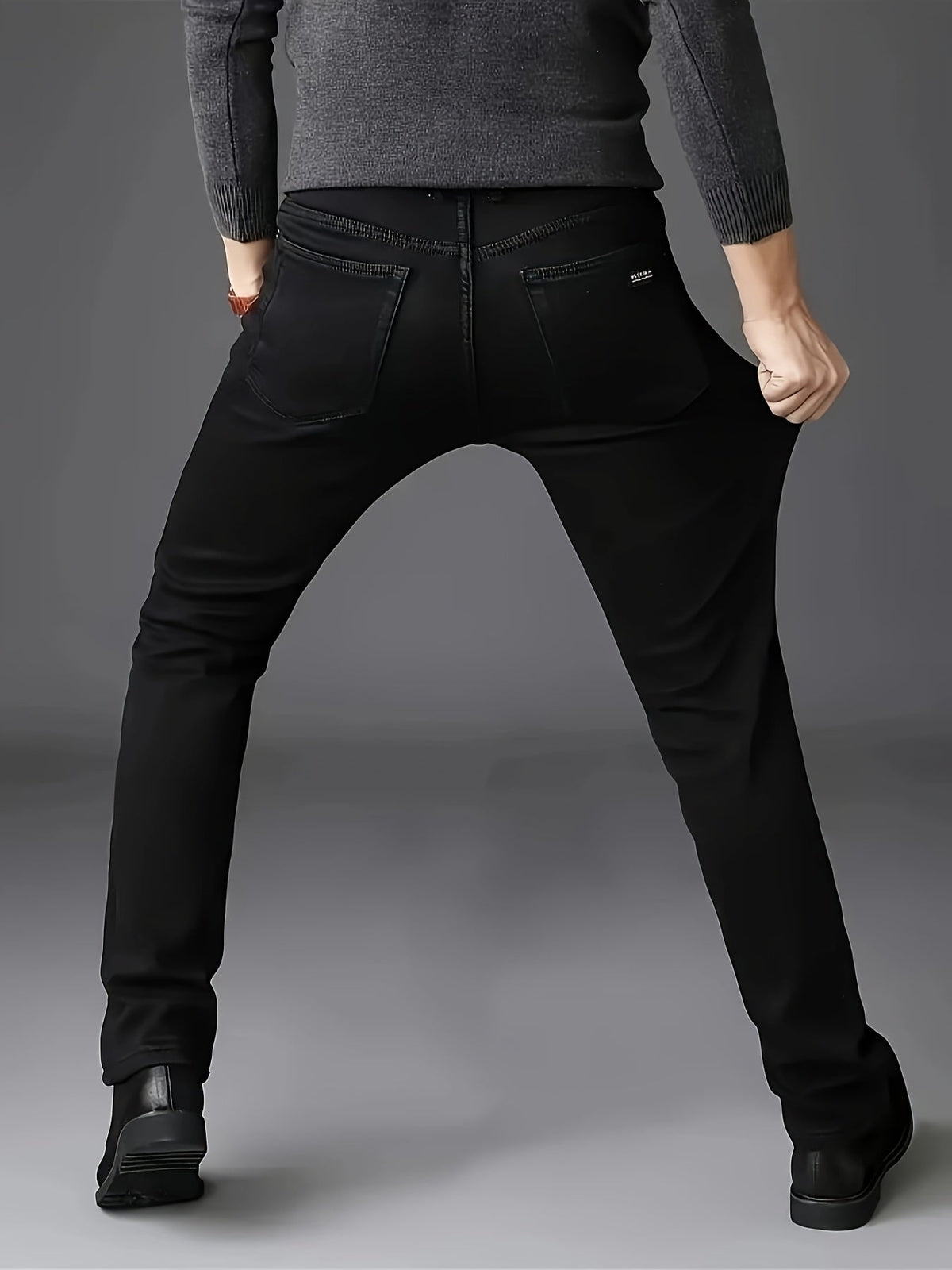 Zwarte Slim Fit Denim Jeans voor Heren