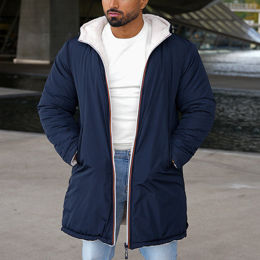 Omkeerbare Heren Jas – Wit/Blauw