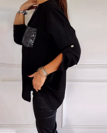 Casual Dames Top met Pailletten