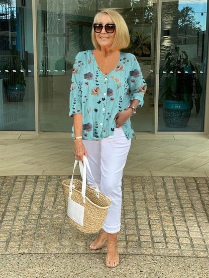Damesblouse met Driekwart Mouw