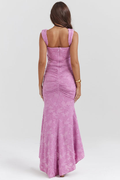 Getextureerde Maxi Jurk – Wit, Zwart of Roze