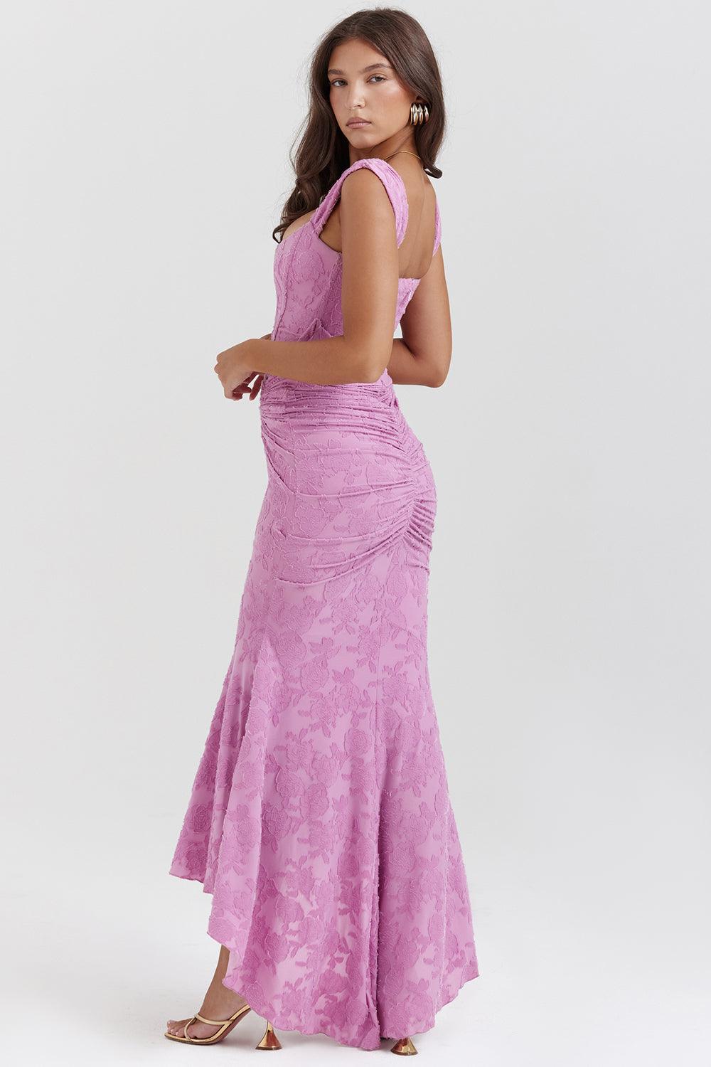 Getextureerde Maxi Jurk – Wit, Zwart of Roze