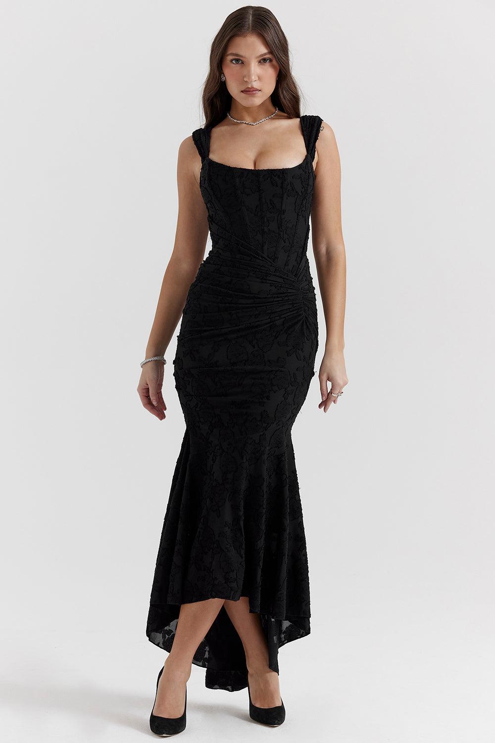 Getextureerde Maxi Jurk – Wit, Zwart of Roze