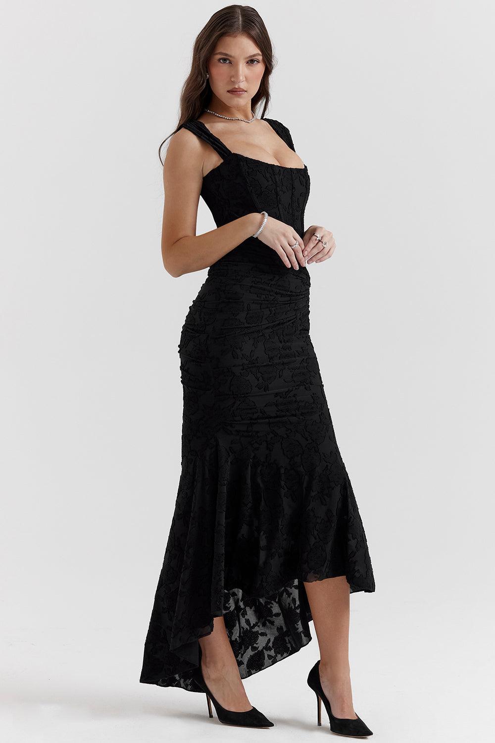 Getextureerde Maxi Jurk – Wit, Zwart of Roze