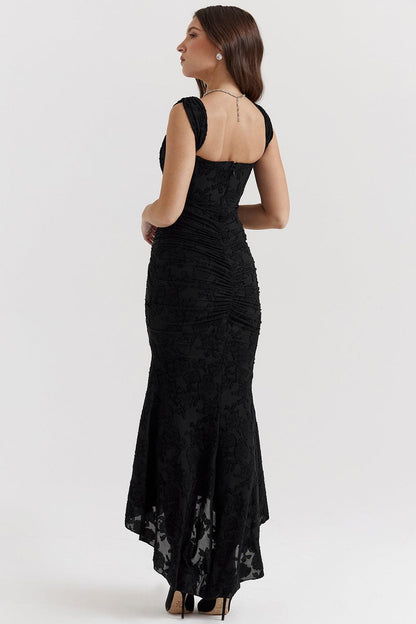 Getextureerde Maxi Jurk – Wit, Zwart of Roze