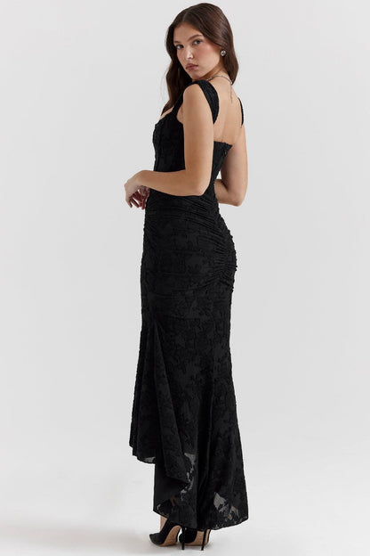 Getextureerde Maxi Jurk – Wit, Zwart of Roze