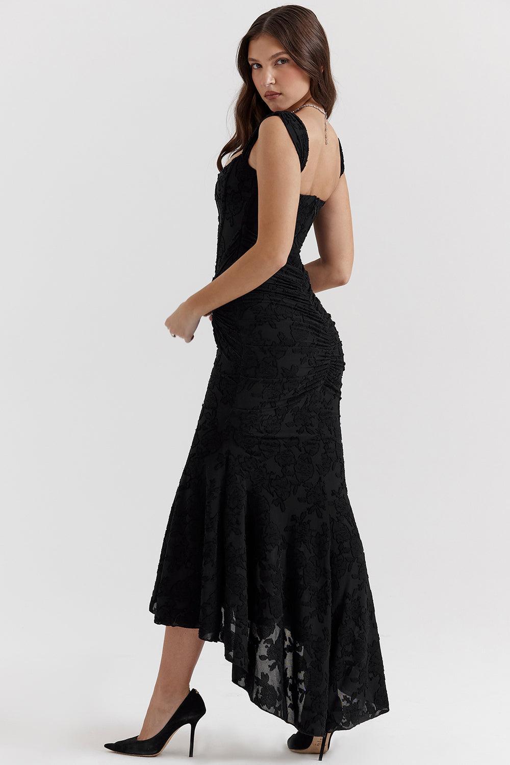 Getextureerde Maxi Jurk – Wit, Zwart of Roze