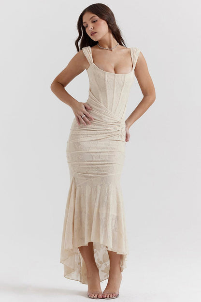Getextureerde Maxi Jurk – Wit, Zwart of Roze