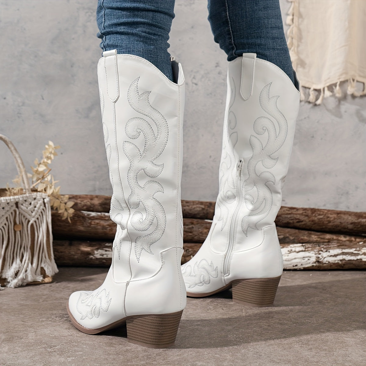 Dames Boots – Bruin, Wit, Rood of Zwart
