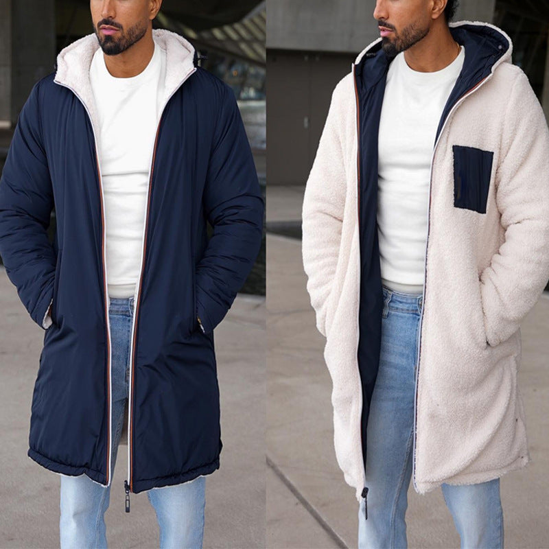 Omkeerbare Heren Jas – Wit/Blauw