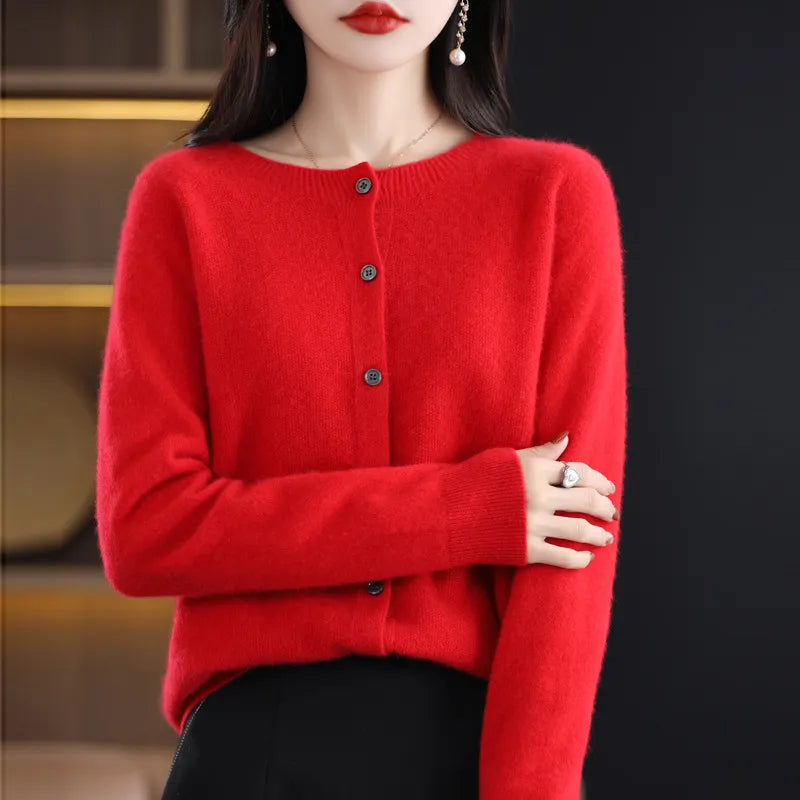 Dames Cardigan met Knoopjes in Acht Kleuren