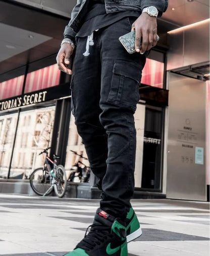 Cargo Jeans voor Heren – Lichtblauw, Zwart of Combi