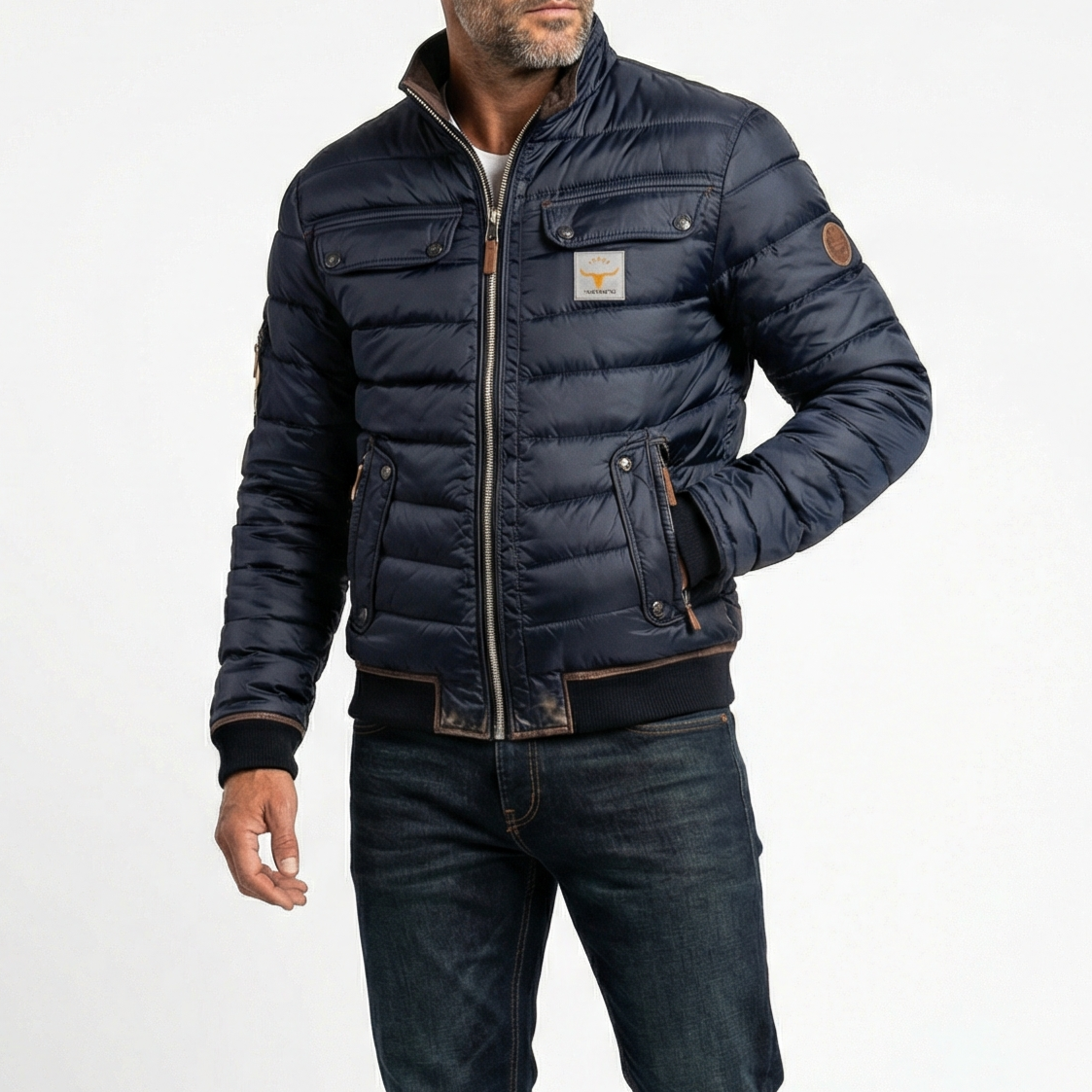 Heren Tussenseizoenjas – Blauw, Bruin of Grijs