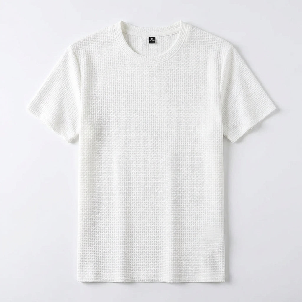 Elegant Heren T-shirt – Khaki, Wit, Blauw, Zwart of Donkergrijs