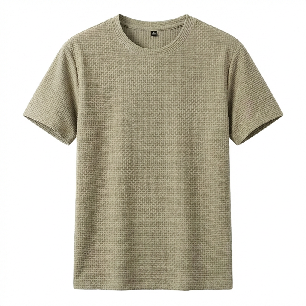 Elegant Heren T-shirt – Khaki, Wit, Blauw, Zwart of Donkergrijs