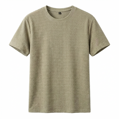 Elegant Heren T-shirt – Khaki, Wit, Blauw, Zwart of Donkergrijs