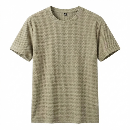 Elegant Heren T-shirt – Khaki, Wit, Blauw, Zwart of Donkergrijs