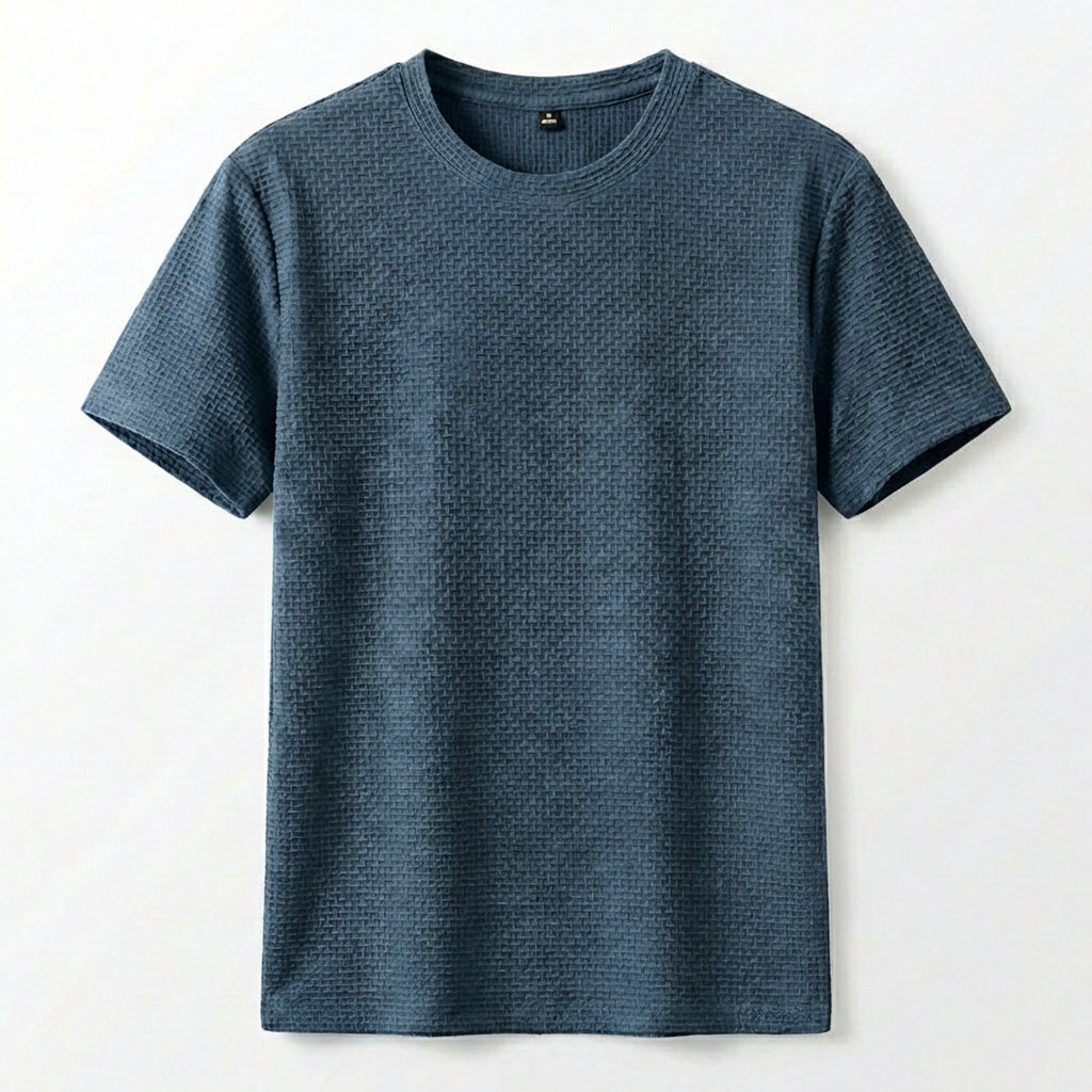 Elegant Heren T-shirt – Khaki, Wit, Blauw, Zwart of Donkergrijs
