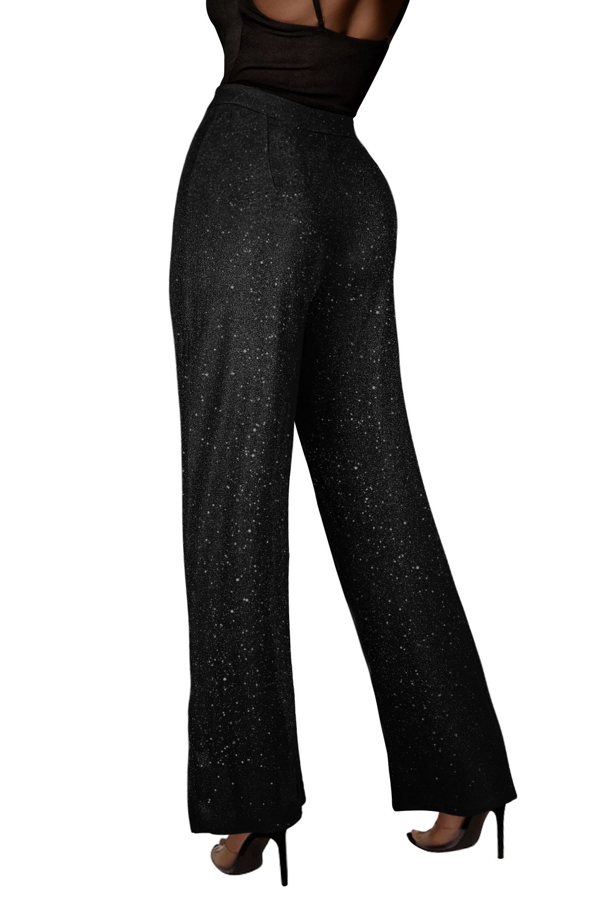 Zwarte Glitterbroek voor Dames