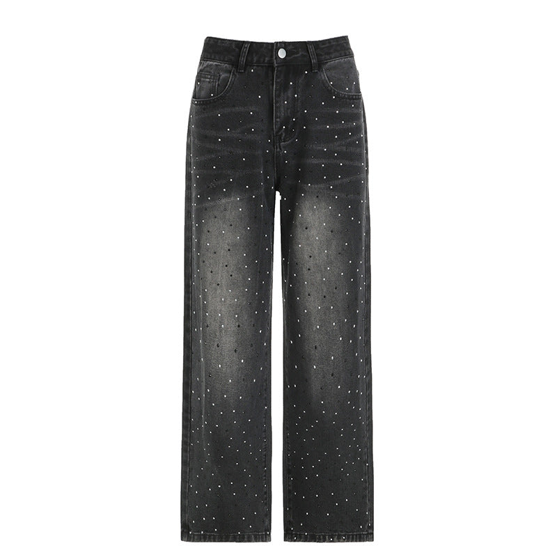 Zwarte Spijkerbroek met Glitter
