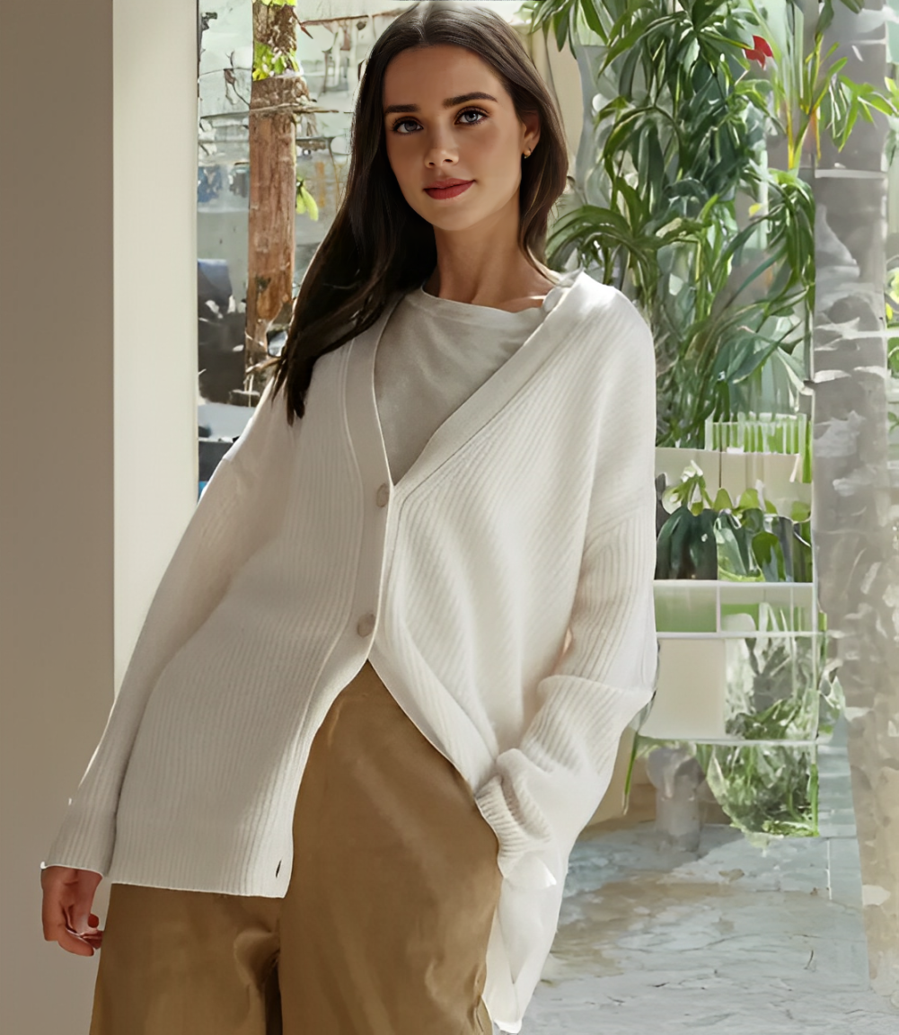 Dames Cardigan met Knopen in Zes Kleuren