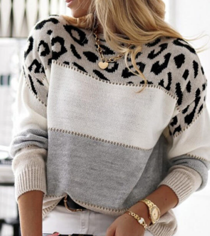 Dames Trui met Luipaardprint