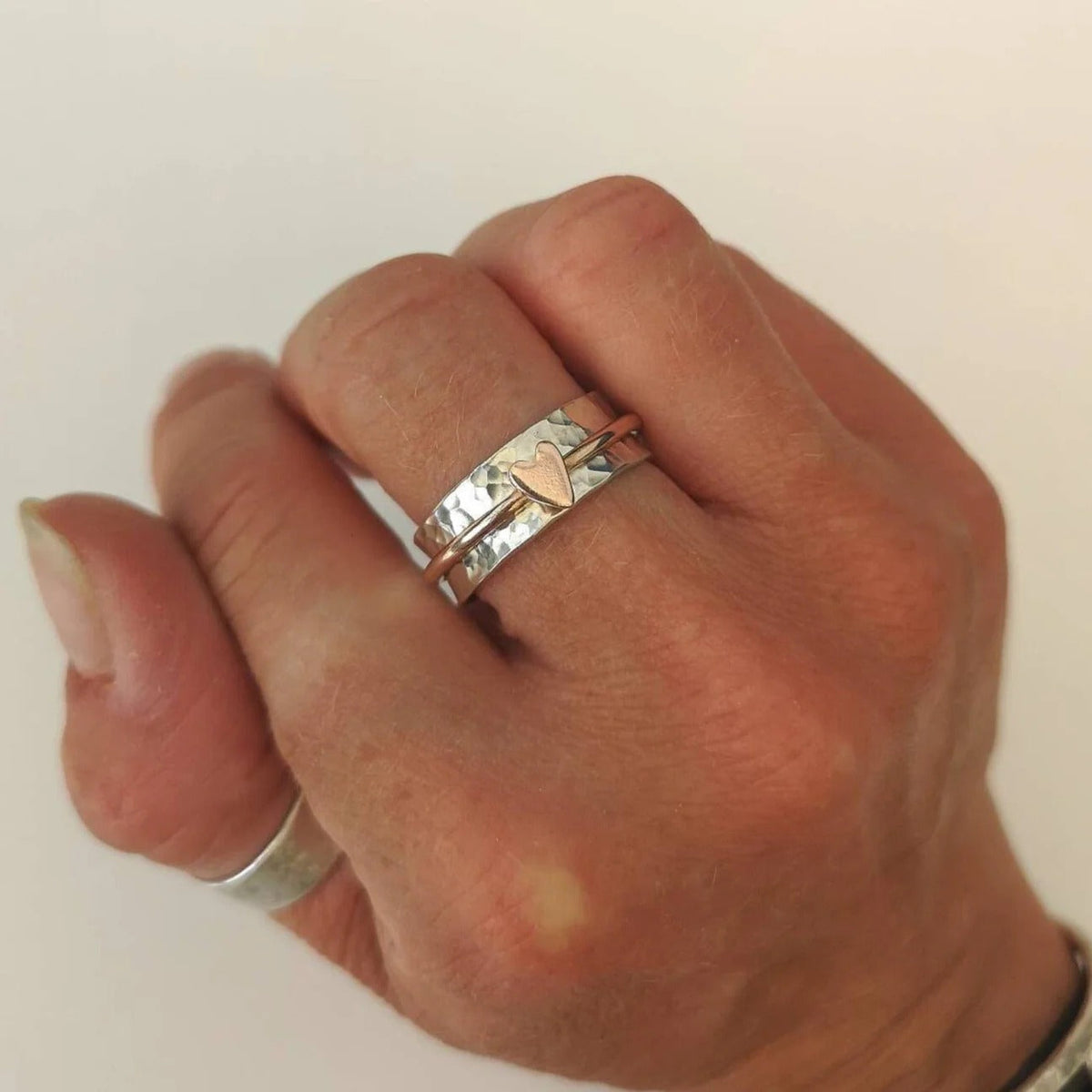 Ring met Hartje – Roségoud, Goud of Zilver