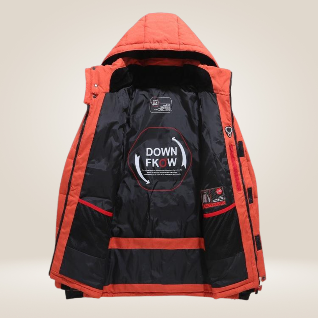 Heren Winterparka – Oranje, Blauw, Zwart of Donkergroen
