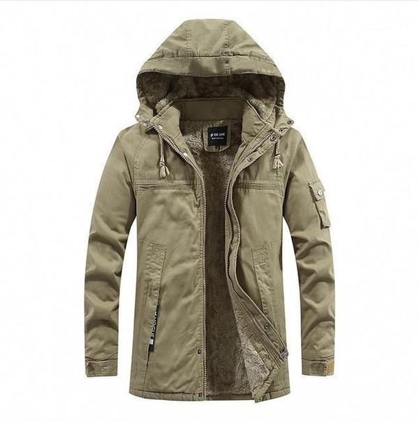 Heren Winterjas – Groen, Beige of Zwart