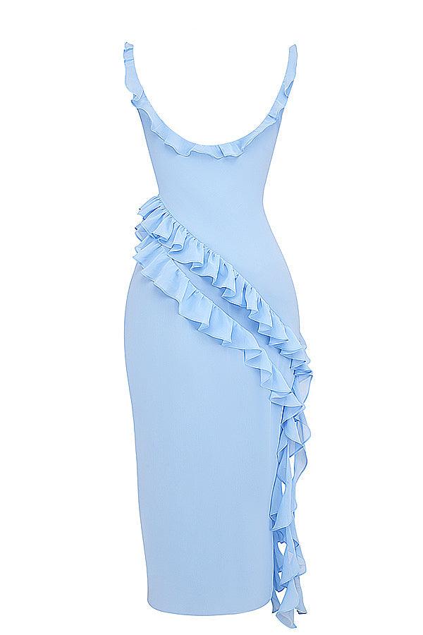 Maxi Jurk met Ruches in Vier Kleuren