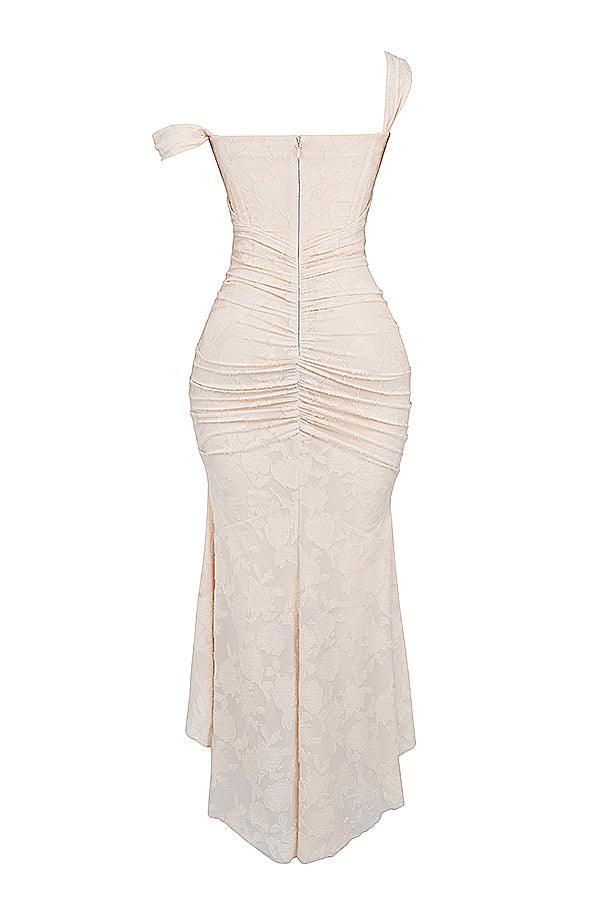 Getextureerde Maxi Jurk – Wit, Zwart of Roze