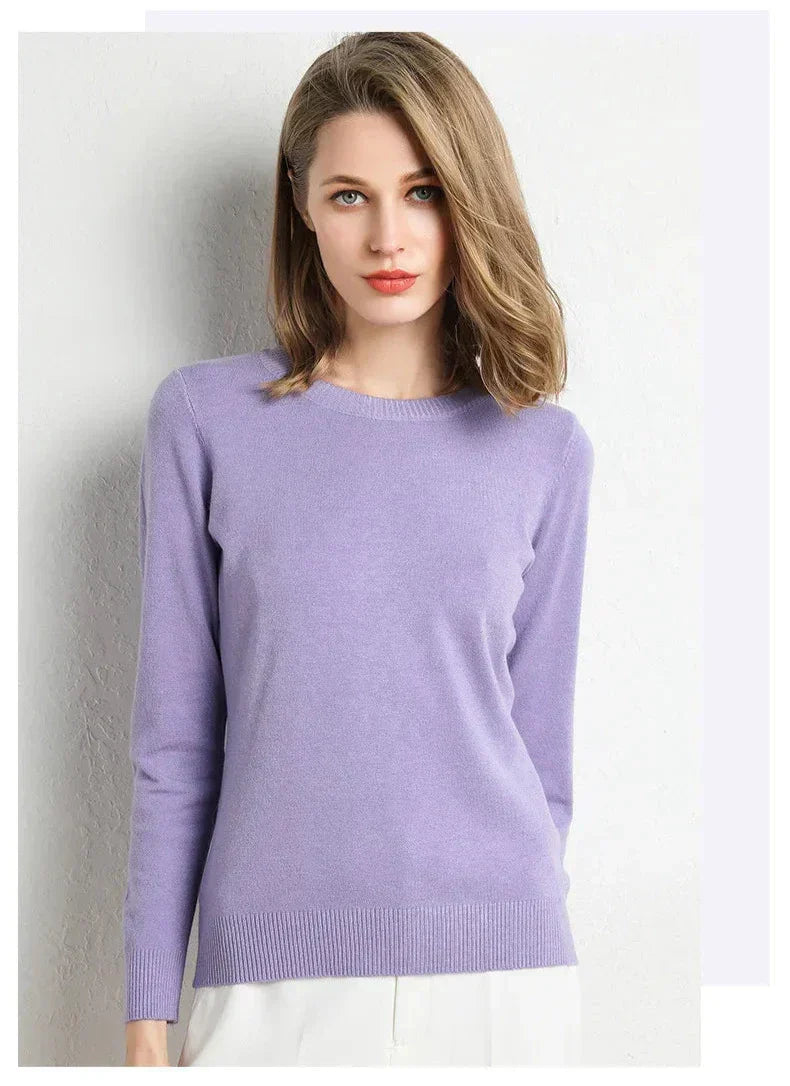 Dames Trui van Wol in 13 Kleuren