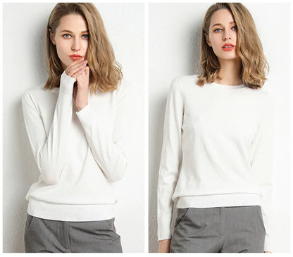 Dames Trui van Wol in 13 Kleuren