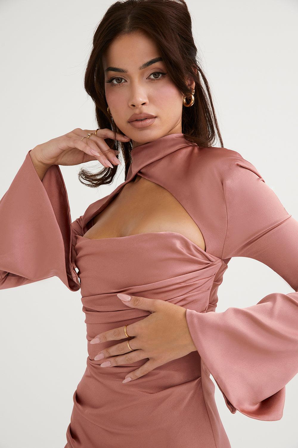 Gedrapeerde Korsetjurk – Zwart, Roze of Wit