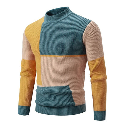 Heren Colorblock Sweater in Meerdere Kleurcombinaties