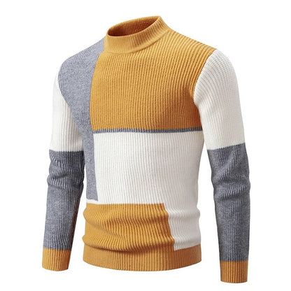 Heren Colorblock Sweater in Meerdere Kleurcombinaties