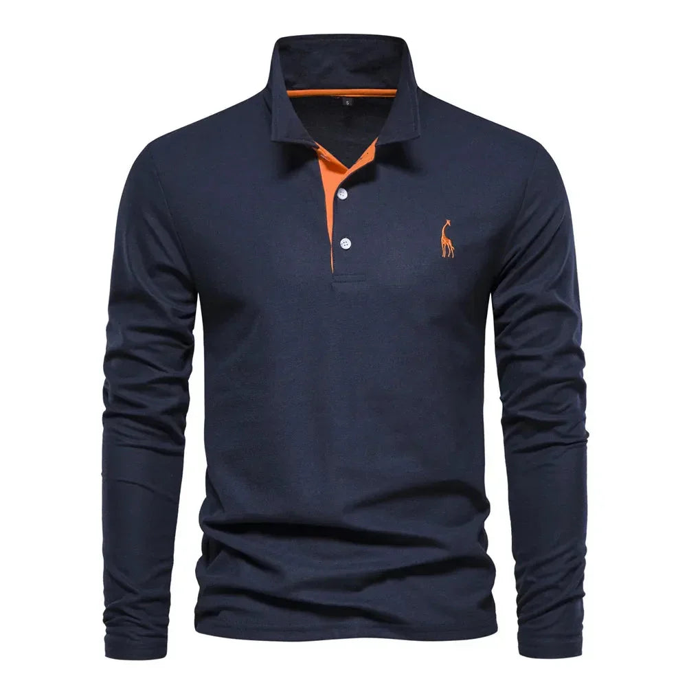 Heren Polo met Lange Mouwen – Zeven Kleuren