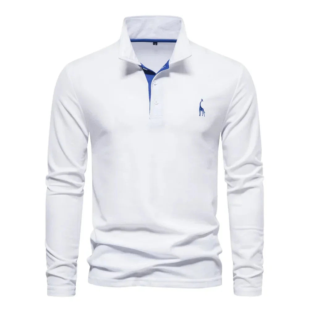 Heren Polo met Lange Mouwen – Zeven Kleuren