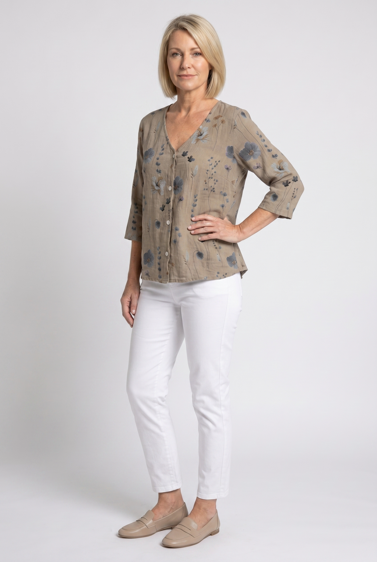 Damesblouse met Driekwart Mouw